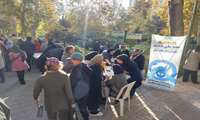 برگزاری مراسم پیاده‌روی و ایستگاه سنجش قند و فشار خون در پارک اندیشه تهران